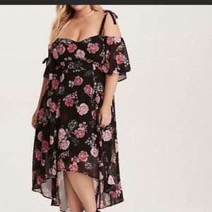 Torrid Cold Shoulder Rose Dress